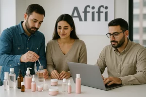 تیمی در حال تولید برند آرایشی بهداشتی