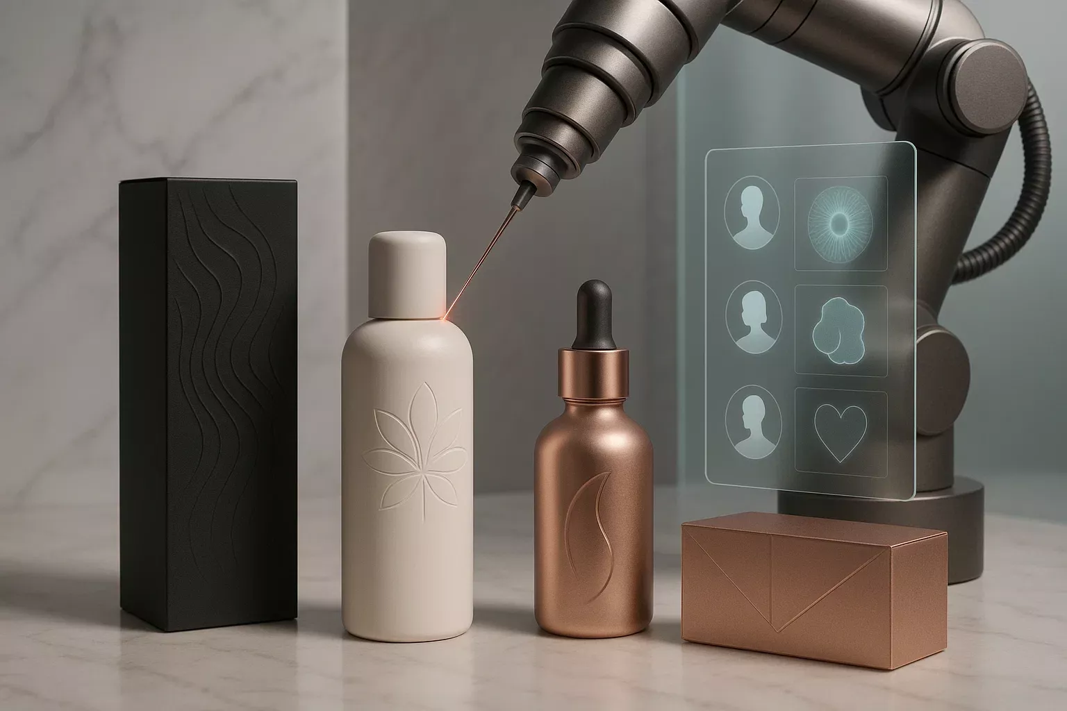 بسته‌بندی لوکس و شخصی‌سازی‌شده با کمک هوش مصنوعی در صنعت زیبایی برای برندهای حرفه‌ای